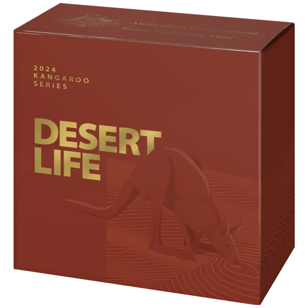 1/10 Unze Goldmünze Australien 2024 - Känguru in Polierte Platte | RAM Ausgabe | Motiv: Desert Life