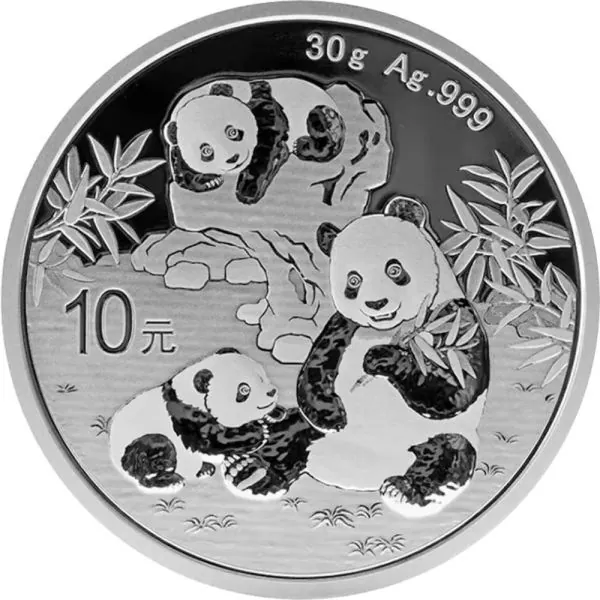 30 Gramm Silbermünze China 2025 - Panda *