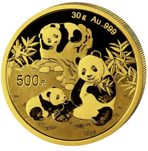 30 Gramm Goldmünze China 2025 - Panda