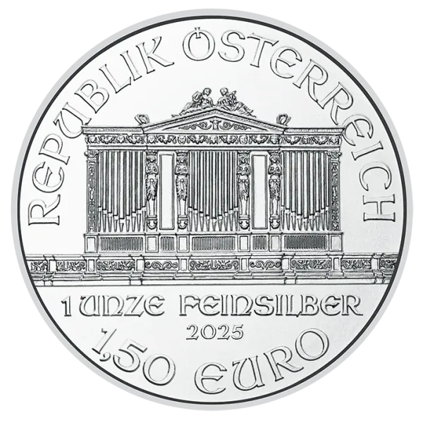 1 Unze Silbermünze Österreich 2025 - Wiener Philharmoniker