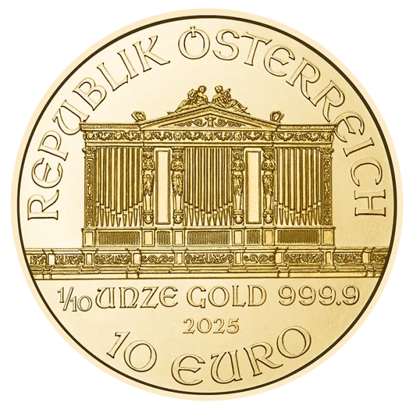 1/10 Unze Goldmünze Österreich 2025 - Wiener Philharmoniker