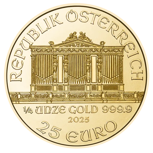 1/4 Unze Goldmünze Österreich 2025 - Wiener Philharmoniker