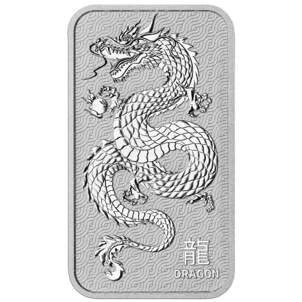 1 Unze Silberbarren Perth Mint | Motiv: Lunar Drache ( Lunar Dragon )