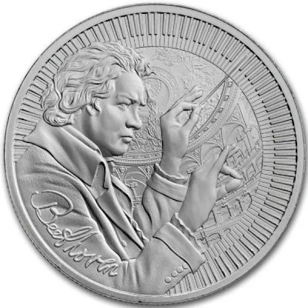 1 Unze Silbermünze Niue 2024 | Icons of Inspiration - Motiv: Ludwig van Beethoven