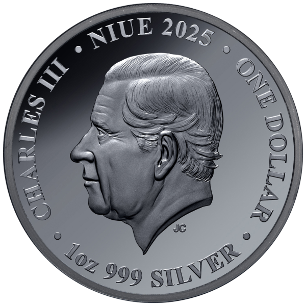 1 Unze Silbermünze Niue 2025 Polierte Platte in Black Proof | Motiv: RMS Titanic *