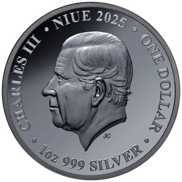 1 Unze Silbermünze Niue 2025 Polierte Platte in Black Proof | Motiv: RMS Titanic *