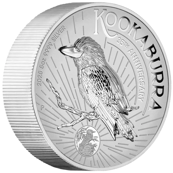 5 Unze Silbermünze Australien 2025 - Kookaburra Incused in HIGH RELIEF und Polierte Platte