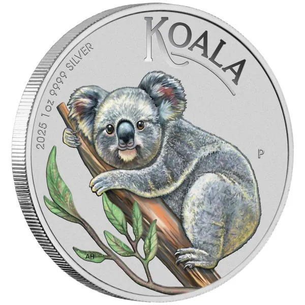 1 Unze Silbermünze Australien 2025 Blister in Farbe - Koala | Brisbane Money Expo ANDA Special