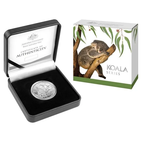 1 Unze Silbermünze Australien 2025 - Koala HIGH RELIEF in Polierte Platte | RAM Ausgabe | 2. Ausgabe