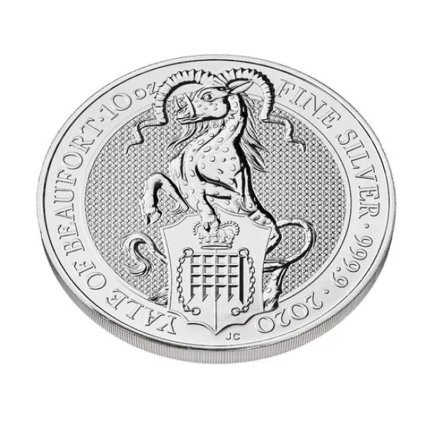 10 Unze Silbermünze Großbritannien 2020 - The Queen's Beasts | Yale of Beaufort *