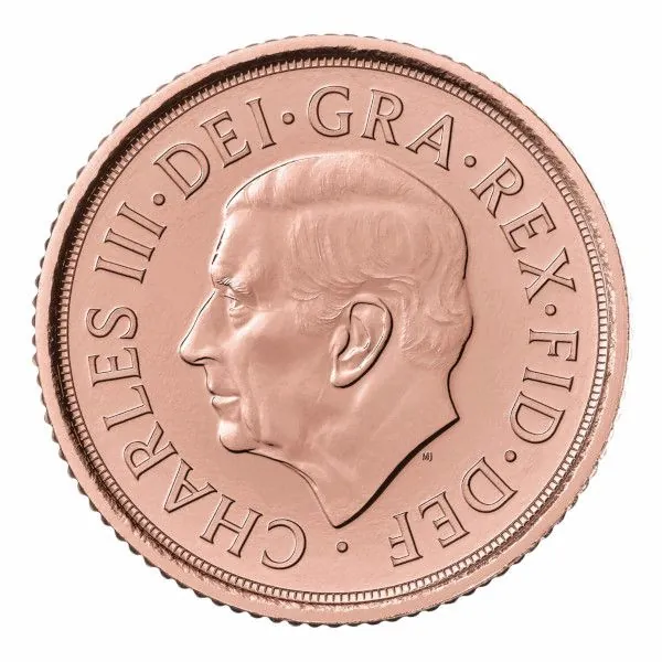 Großbritannien 1/2 Pfund Sovereign Goldmünze 2025 - Motiv: König Charles ( Charles III. )