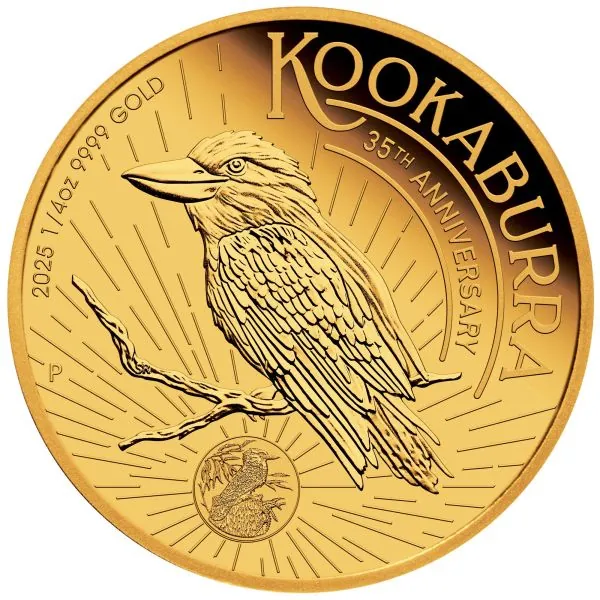 1/4 Unze Goldmünze Australien 2025 in Polierte Platte - Kookaburra ( 35. Jahrestag - 35th Anniversary )