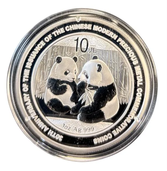 1 Unze Silbermünze China 2009 - Panda * | 30th Anniversary