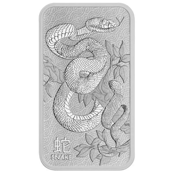 1 Unze Silberbarren Perth Mint | Motiv: Lunar Schlange ( Lunar Snake)