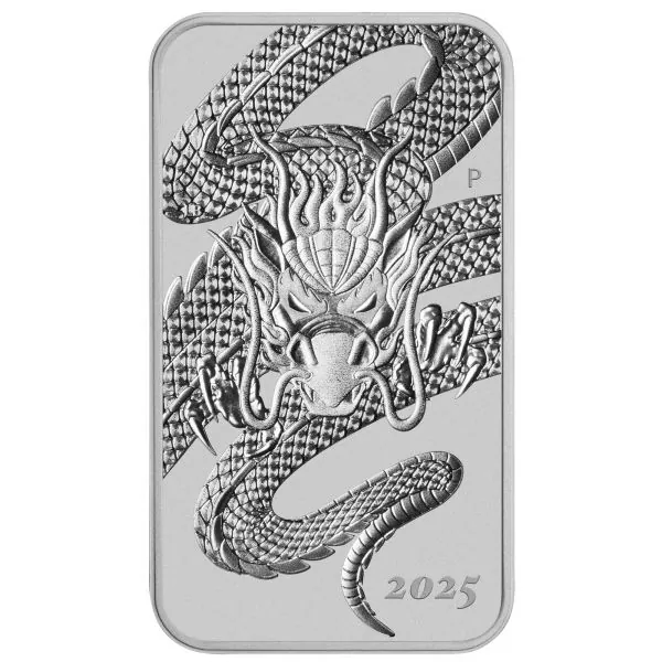 1 Unze Silber Münzbarren Australien 2025 - Dragon Rectangle