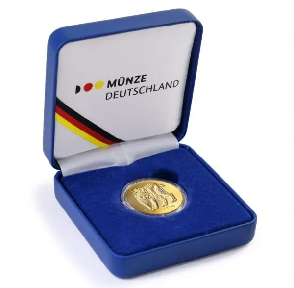 Deutschland 20 Euro Gold Gedenkmünze 2025 | Serie: Rückkehr der Wildtiere - Motiv: Luchs