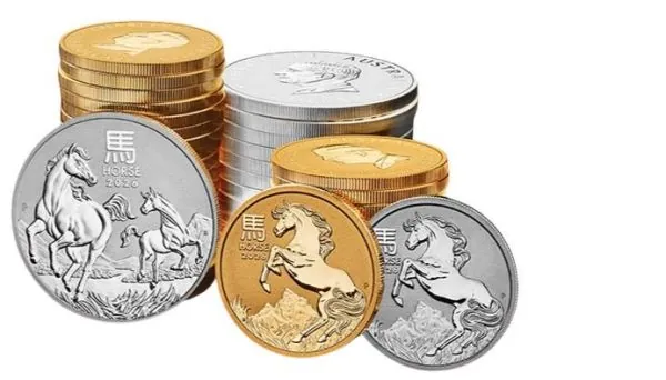 „1 Unze Silbermünze Australien 2026 Lunar Serie III mit Pferd-Motiv, geprägt von der Perth Mint, Vorderseite mit Königinnenportrait, Rückseite mit detailreichem Pferdedesign, Ausgabe limitiert auf 300.000 Stück.“