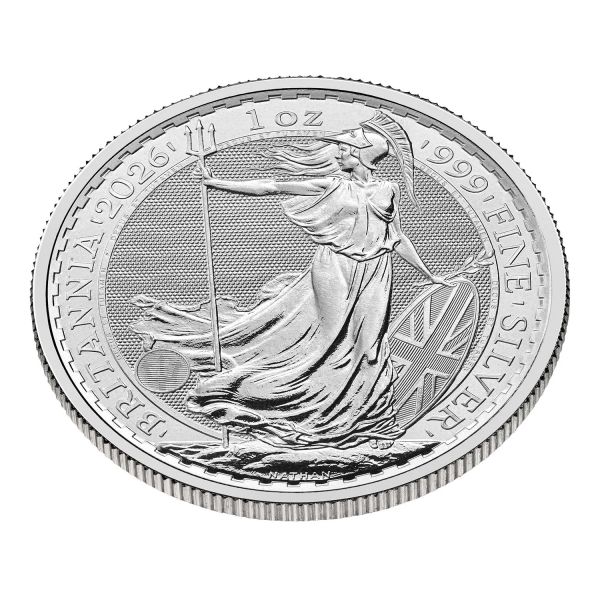 1 Unze Silbermünze Großbritannien 2026 - Britannia | Motiv: König Charles ( Charles III. )