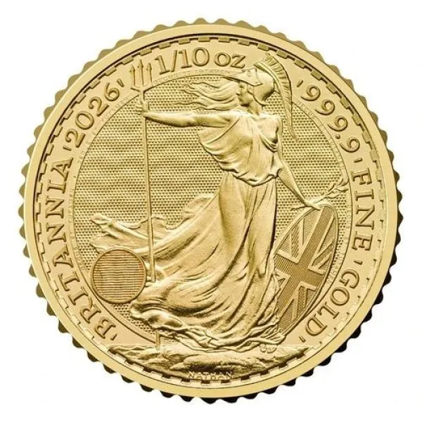 1/10 Unze Goldmünze Großbritannien 2026 - Britannia | Motiv: König Charles ( Charles III. )