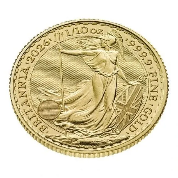 1/10 Unze Goldmünze Großbritannien 2026 - Britannia | Motiv: König Charles ( Charles III. )