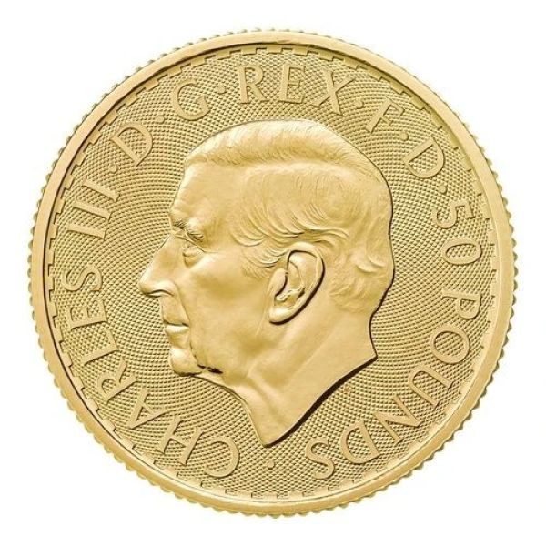 1/2 Unze Goldmünze Großbritannien 2026 - Britannia | Motiv: König Charles ( Charles III. )