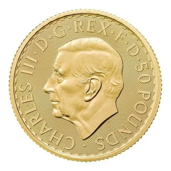 1/2 Unze Goldmünze Großbritannien 2026 - Britannia | Motiv: König Charles ( Charles III. )