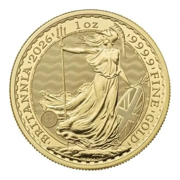 1 Unze Goldmünze Großbritannien 2026 – Britannia mit Porträt von König Charles III. Vorderseite zeigt das offizielle Porträt des Königs, Rückseite die klassische Darstellung der Britannia. Lieferung einzeln in Kapseln oder im 10er Tube 1 Unze Goldmünze Großbritannien 2026 – Britannia mit Porträt von König Charles III. Vorderseite zeigt das offizielle Porträt des Königs, Rückseite die klassische Darstellung der Britannia. Lieferung einzeln in Kapseln oder im 10er Tube