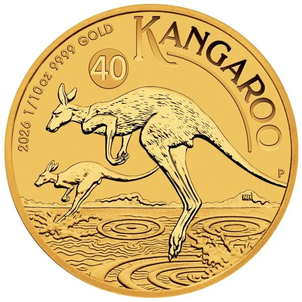 1/10 Unze Goldmünze Australien 2026 - Känguru ( 40. Jahrestag - 40th Anniversary )