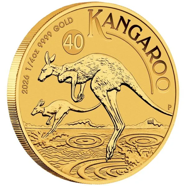 1/4 Unze Goldmünze Australien 2026 - Känguru ( 40. Jahrestag - 40th Anniversary )