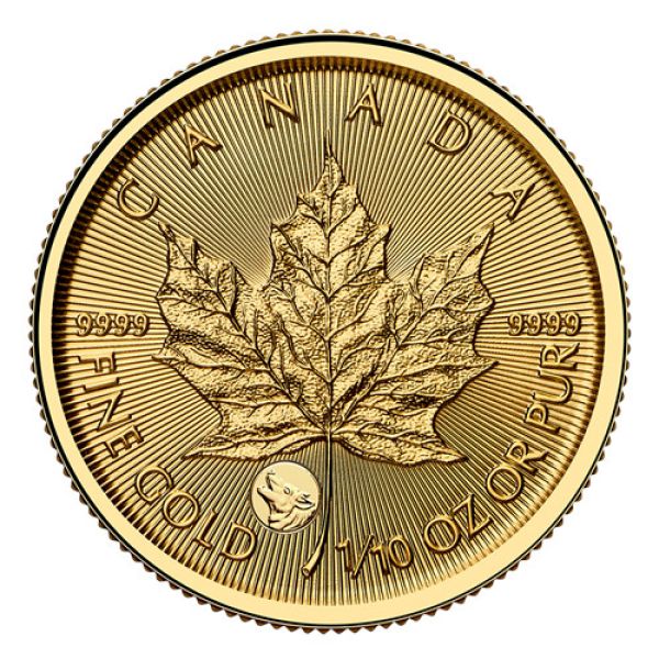 1/10 Unze Goldmünze Kanada 2026 im Blister - Maple Leaf | Treasured Gold Maple Leaf - Privy Mark: Wolf ( Premium Bullion )