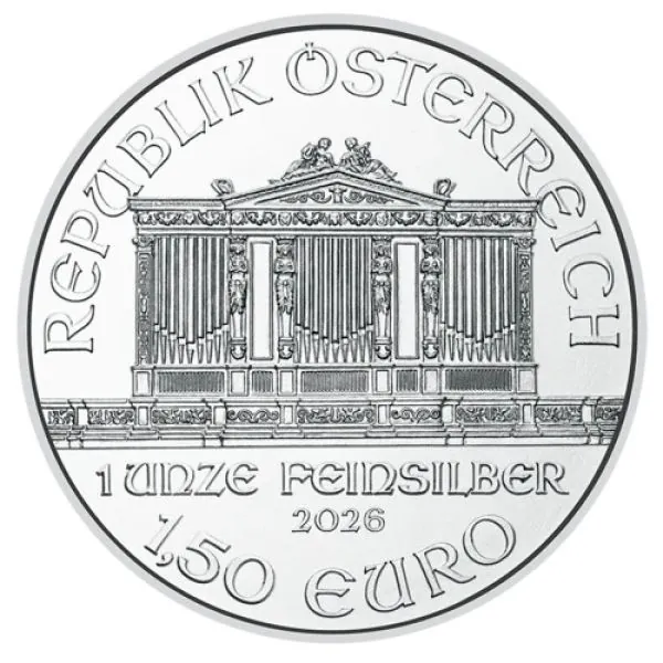 1 Unze Silbermünze Österreich 2026 - Wiener Philharmoniker