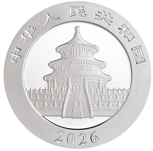 2×30 g Silbermünzen China 2026 Panda SET Night & Day in Farbe, geprägt von der China Mint, Vorderseiten mit Himmelstempel, Rückseiten mit farblich gestalteten Panda-Motiven, inkl. Münzetui und Echtheitszertifikat.“