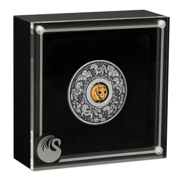 1 Unze Silbermünze Tuvalu 2026 Rotating Charm in Antique Finish | Lunar Serie - Motiv: YEAR OF THE HORSE ( Pferd )