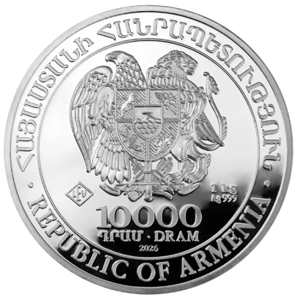 1 Kilo Silbermünze Armenien 2026 - Arche Noah