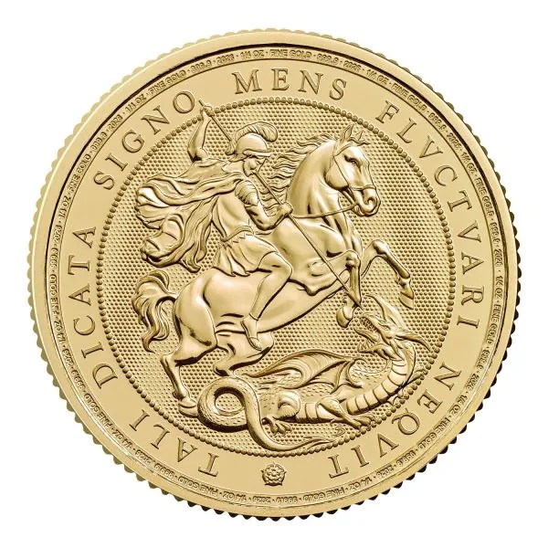 „1/4 Unze Goldmünze Großbritannien 2026 – Britannia mit Porträt von König Charles III. Vorderseite zeigt das offizielle Porträt des Königs, Rückseite die klassische Darstellung der Britannia.“