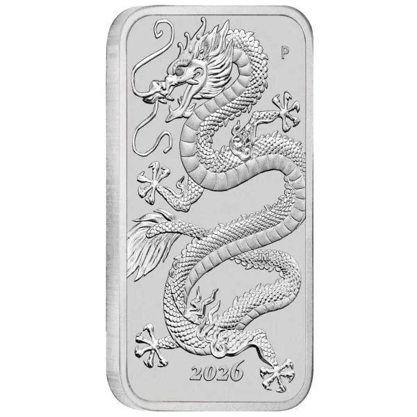 1 Unze Silber Münzbarren Australien 2026 - Dragon Rectangle