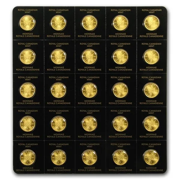 25 x 1 Gramm Goldmünze Kanada - Maple Leaf | Maplegram