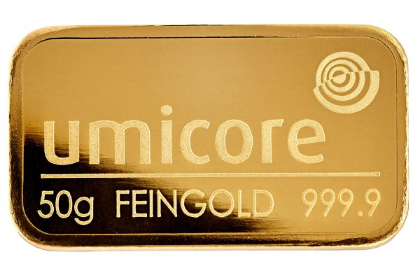 50 Gramm Goldbarren Umicore 50 Gramm Goldbarren Umicore