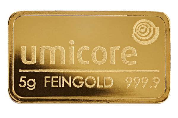 5 Gramm Goldbarren Umicore 5 Gramm Goldbarren Umicore