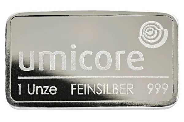 1 Unze Silberbarren Umicore
