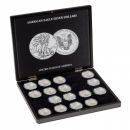LEUCHTTURM Münzkassette für 20 Amercian Eagle Silbermünzen in Kapseln