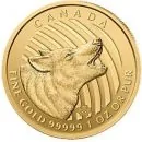 1 Unze 99999 Goldmünze Kanada 2014 - Call of the Wild Serie - Howling Wolf im Blister | 1. Ausgabe