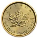 Unser Ankaufspreis für 1/4 Unze Goldmünze Kanada ab 2013 - Maple Leaf mit Radiale Linien im Münzbild