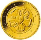 1/4 Unze Goldmünze Deutschland 50 Euro 2017 | Motiv: Lutherrose
