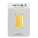 1/4 Unze Goldbarren von C. Hafner im Blister mit Zertifikat und Seriennummer, hergestellt aus 999,9 Feingold, dargestellt als Ankaufprodukt.