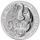 10 Unze Silbermünze Großbritannien 2018 - The Queen's Beasts | Roter Drache von Wales - Red Dragon of Wales *