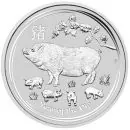 10-Unze-Silbermuenze-Australien-2019---Lunar-Serie-2---Motiv--SCHWEIN