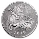10 Unze Silbermünze Großbritannien 2018 | The Valiant - St. George und der Drache *