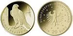 20 Euro Gold Gedenkmünze 2019 | Serie: Heimische Vögel - Motiv: Wanderfalke