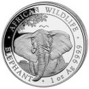 1 Unze Silbermünze Somalia 2021 - Elefant